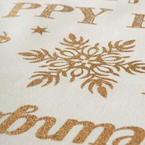 DII Holiday Dining Table Linen Metallic Fabric Kitchen Décor, Christmas Table Runner, 14x108, Gold Holiday Collage