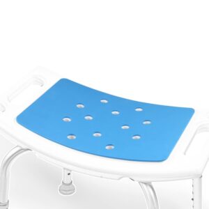 minivon shower chair pad 9" x 14" inch bath seat cushion anti skid, cover bathroom tub transfer bench, stickable waterproof soft foam fit bath chair, padded shower stool seat mat for elderly