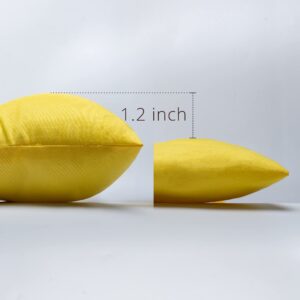 PICTURESQUE 4PCS Chair Pads Soft Seat Cushions with Ties Non Slip Seat Pads Comfortable Chair Cushions for Dining Living Room Kitchen Office Travel Washable, Yellow
