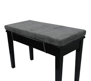 loveboat washable bench cushion, non-slip bench pad for shoe storage, window, piano, dining 30"x14"x2" dark grey