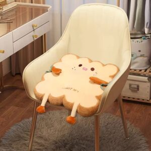 lumogeva toast bread pillow cushion with cute expression, kawaii plush toy funny food plush cushion for office dorm bedroom seat,plush cushion gift for birthday, valentine, christmas (square)…