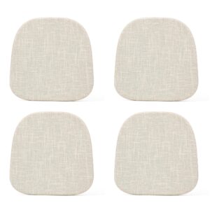 tromlycs 14x14 metal chair cushions pads set of 4 for tolix metal chairs small seat cushions 14 inch beige