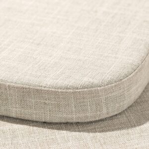 Tromlycs 14x14 Metal Chair Cushions Pads Set of 4 for Tolix Metal Chairs Small Seat Cushions 14 inch Beige