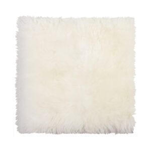 natural sheepskin chairpad with non-slip backing | 100% real new zealand wool sheepskin for car seat, accent chair, or vanity chair, natural