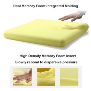 Sigmat Recliner Cushion for Elderly with Memory Foam 20x20x3 Inches Large Square Seat Cushion for Recliner Chair, Floor Pillow, Truck Seat Cushion Coffee