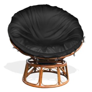 iceberg elf outdoor papasan cushion cover only,(for 40in-50in papasan cushion cover waterproof) black, zipper design for easy closure and removal, silky smooth fabric