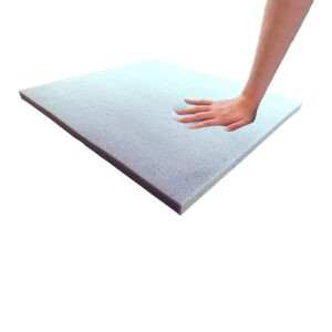 foamma 1" x 18" x 18" cooling gel-infused memory foam cushion, seat replacement, padding, chair cushion square foam, dining chairs, wheelchair cushion replacement