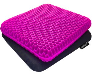 super large & thick gel seat cushion for long sitting pressure relief - non-slip gel chair cushion for back, sciatica, tailbone pain relief - seat cushion for office desk chair, car seat, wheelchair