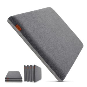 dynmc you comfortable chair cushion for dining chairs, memory foam chair pads - kitchen chair cushions - non slip chair pads, perfect degree of stability, washable cover, nordic style, grey