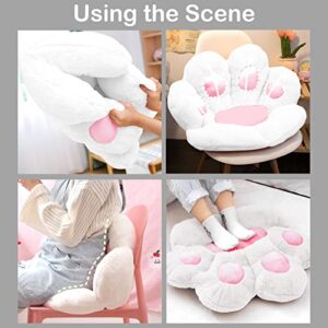 Cute Seat Cushion Cat Paw Shape Lazy Sofa, Bear's Paw Office Chair Cushion,Office Cozy Warm Seat Pillow,Plush Sofa Cushion Home Decoration, Skin-Friendly Floor Mat Specially Designed for Home White