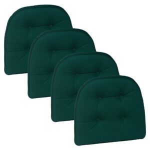 klear vu twill gripper non-slip chairpad, set of 4, 4 count (pack of 1), hunter green