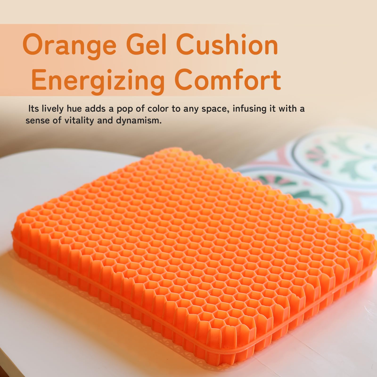 XSIUYU Extra-Large Gel Seat Cushion, Breathable Honeycomb Design Chair Cushions, Tailbone Pain Relief Egg Seat Cushion Butt Pillow, Chair Cushion for Office Chair Car Wheelchair Home Desk Chair