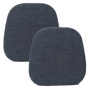 loveboat metal chair cushions, 14x14 inches metal dining chair pads with ties for tolix style metal chairs 2 pack navy