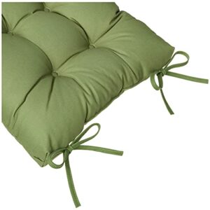 The Gripper Twill Jumbo XL Non-Slip Rocking Chair Cushion Set with Thick Padding, Includes Seat Pad & Back Pillow with Ties for Indoor Living Room Rocker, 17x17 Inches, 2 Piece Set, Green