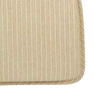 Klear Vu Striped Padded Non-Slip Dining Kitchen Chair Pads, 15" x 16" Nakita Natural 4 Pack