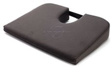 TUSH CUSH Seat Cushion - Small Home Office Car Compu Computer Ergonomic Orthopedic Chair Cushion - Black Velour Fabric