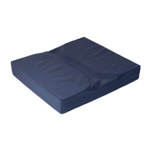 DMI Dual Cut Foam Coccyx Seat Cushion, Supportive Firm Foam Chair Cushion, Wheelchair Cushion, Computer Chair Cushion, Floor Cushion, 16 x 18 x 3 Inches, Navy