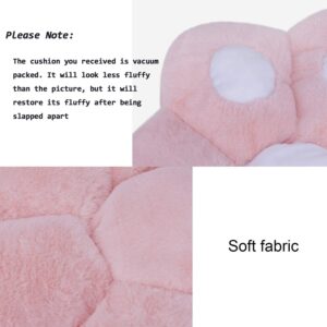 Reversible Armchair Seat Cushion Soft Cozy Bear Paw Shaped Chair Cushion Plush Comfort Seat Pad Office Cozy Warm Seat Pillow Relieves Back Coccyx Sciatica and Tailbone Pain Relief Chair Cushions