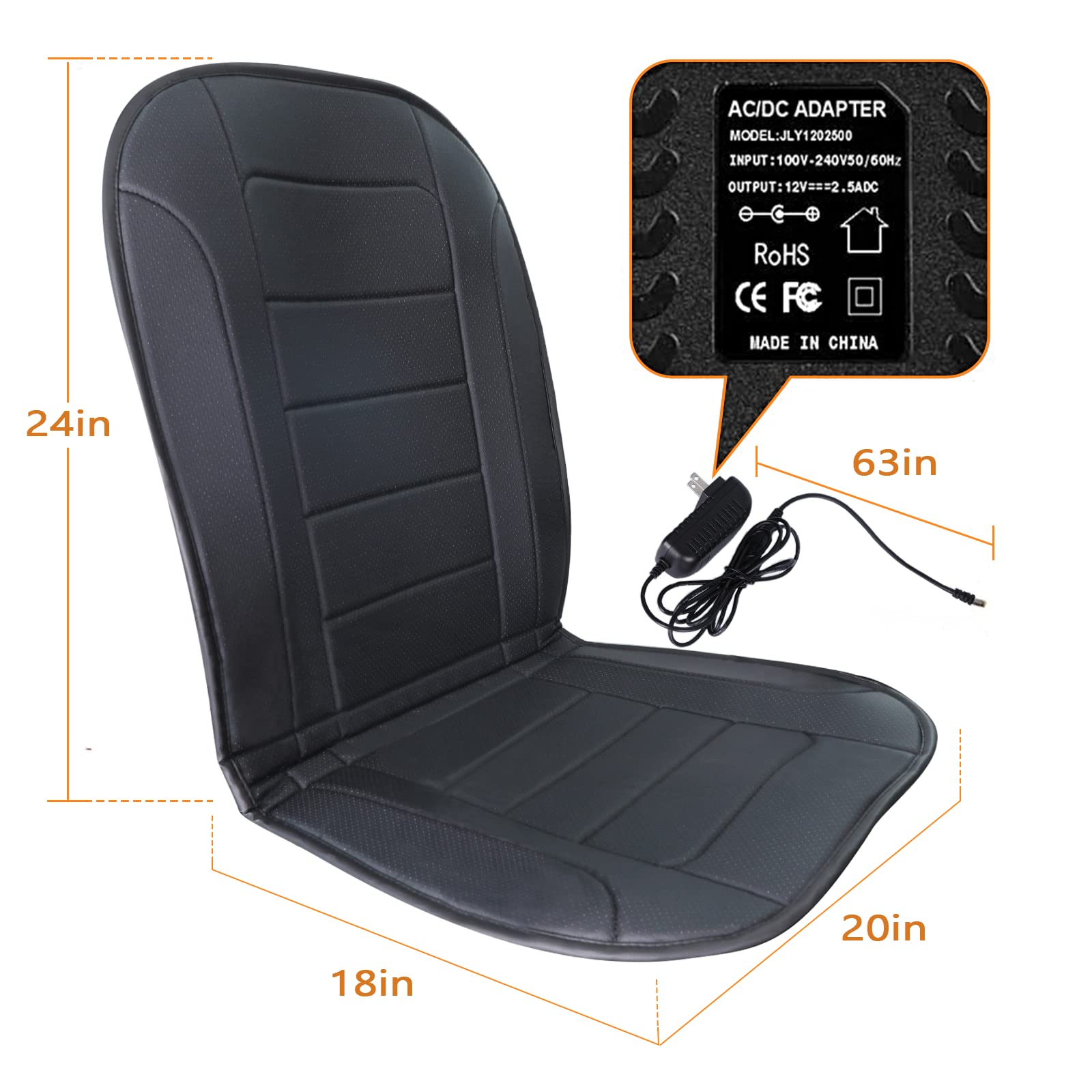 Livtribe Heated Seat Cushion with Timing Controller,Heating Seat Cover for Office/Home Chair