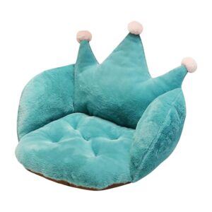 Crown Soft Plush Cushion Comfort Green Seat Pad Office Cozy Warm Seat Pillow Armchair Seat Support Relieves Back Coccyx Sciatica and Tailbone Pain Relief Chair Cushions for Home Office Sofa Wheelchair