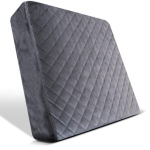comfortanza chair seat cushion - 16x16x3 memory foam square thick non-slip pads for kitchen, dining, office chairs, car seats - booster cushion - comfort and back pain relief - firm - gray