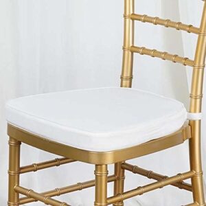 tableclothsfactory 50pcs ivory chiavari chair cushion for wood resin chiavari chairs party event decoration - 2" thick