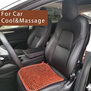 INCH EMPIRE Summer Cool Natural Maple Beads 678pcs Car Seat Cover Office Home Chair Square Pad Breathable Cushion(Light Brown)