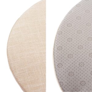 Soft Round Cushion Bedroom Office Kitchen Dining Chair Cushion Non Slip Chair Pad and Seat Cushion 14",Light Beige