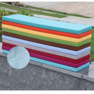 customized outdoor bench cushions, patio bench cushions, garden patio waterproof oxford fabric cushions, window seat cushion, personalized size furniture pads, thickened highly elastic foam cushion