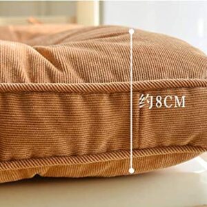 Thicken Soft Chair Cushion Lumbar Pad Square Cotton Tatami Seat Cushion with Tie Non Slip Seat Pad Cover Back Cushion for Car Home Office Dining Room Indoor Outdoor Kitchen Outside Desk Cushion Pillow