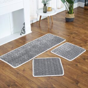 SINCERE Custom Size Non-Slip Sofa Mat, Couch Slipcover, Bay Window Mat, Windowsill Pad, Area Rug Seat Pad, Bench seat Cover, Tatami Mats (Gray, 24x71 inch)