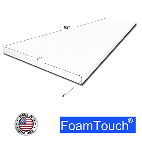 FoamTouch 2x24x95HDF Cushion & Upholstery Foam, 2x24x95, White