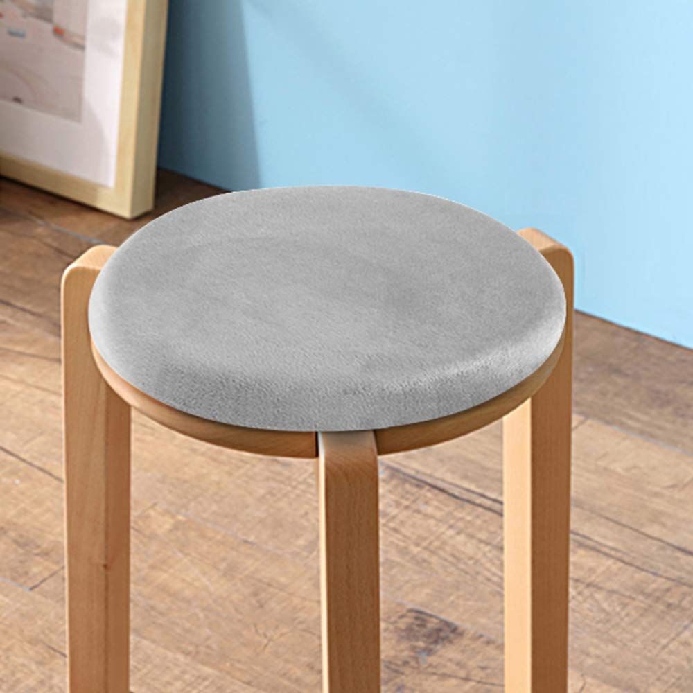 Memory Foam Round Chair Pad, Anti-Slip Soft Round Chair Seat Cushion Grey, 11 Inch, Perfect for 12 inch Stools/Chairs