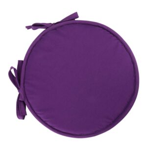 garneck round chairs seat cushion sponge stool pad chairs cover slipcover with rope ties for 0ffice home school restaurant 38cm (purple)