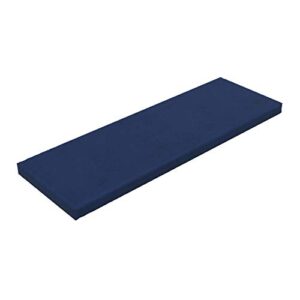 ambesonne faux suede bench cushion, digitally printed weathered texture, standard size foam pad with decorative fabric cover for kitchen bedroom indoors & outdoors, navy blue, 45" x 15" x 2"