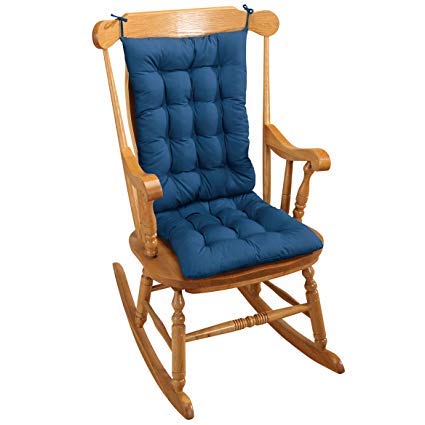 2PC. Padded Rocking Chair Cushion Set - Blue