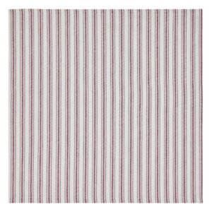 Piper Classics Timeless Ticking Red Ruffled Chair Pad, Country Farmhouse Vintage, Christmas Décor, Red & White Stripe, 16" L x 16" W, Plus Ruffle