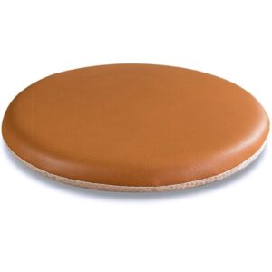 gyl-jl round chair cushion leather seat cushion round memory foam chair pad for home office kitchen ( color : camel , size : 30cm/11.8inch )