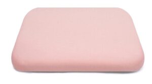 yunzlan memory foam chair pad 16" summer ice silk cushion square anti-slip seat cushion meditation cushion floor pillow with ties washable cover (pink)
