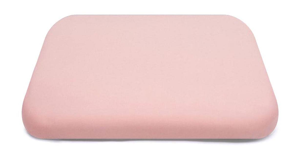 YUNZLAN Memory Foam Chair Pad 16" Summer Ice Silk Cushion Square Anti-Slip Seat Cushion Meditation Cushion Floor Pillow with Ties Washable Cover (Pink)