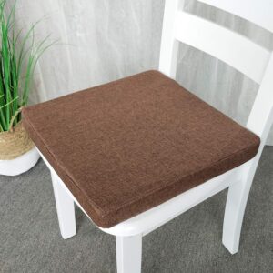 vctops soft foam seat cushion, thicken chair pad, 20x20x2 inches chair cushion with removable cover, for relief and comfort coffee