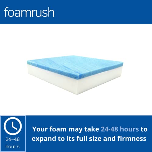 FoamRush 2" x 20" x 20" Cool Gel Memory Foam Bench Cushion Replacement Medium Firm (Upholstery Foam, Seat Replacement, Upholstery Sheet, Foam Rubber Padding, Couch, Sofa Cushion, Mattress)Made in USA