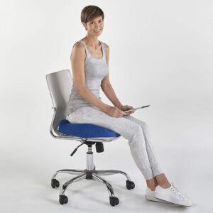 Sleep Yoga GO Memory Foam Oversized Seat Cushion with Contour Design, Firm Support to Help Improve Posture and Relieve Pain for Hips and Lower Back, Ideal for Office Chair & Airplane