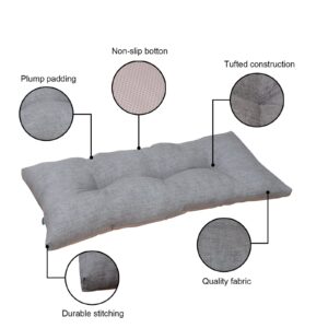 COZPLEN Non Slip Bench Cushion Tufted Universal 37x15.5 inch, Light Khaki