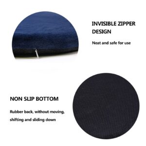 ZIBENE Kitchen Chair Cushions Set of 4 Non Slip, Round Chair Cushions 16 Inch Memory Foam, Non Slid Char Pads with Non Slip Bottom, Cover Washable and Removable, No Fading and Durable Black