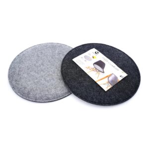 welaxy felt chair pads seat cushion dsw plastic chairs pads (gray+charcoal)
