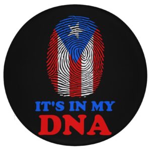 puerto rico flag it's in my dna seat round memory foam cushion print 15 inches chair pad for home kitchen office