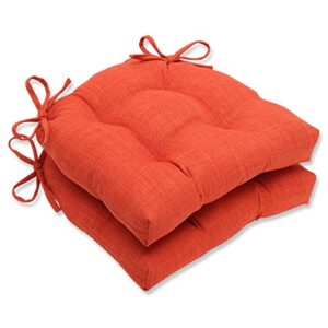 Pillow Perfect Pure Shock Reversible Chair Pad, Set of 2, 16" x 4" x 15.5",Red