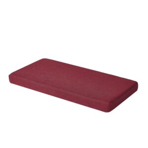 micushion bench cushions for indoor furniture non slip foam kitchen dining chair pad bay window seat cushion with zipper 36 x 16 inch, red