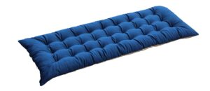 jininworl non slip velvet bench cushion, durable thick pearl cotton outdoor/indoor bench seat pads 70.8 l x 20.8 w, blue